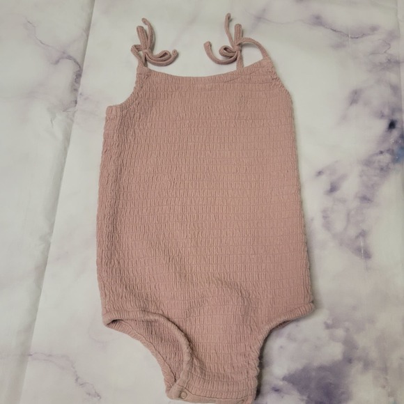 Kate Quinn Smocked Tie Ruched Bodysuit - Picture 1 of 3